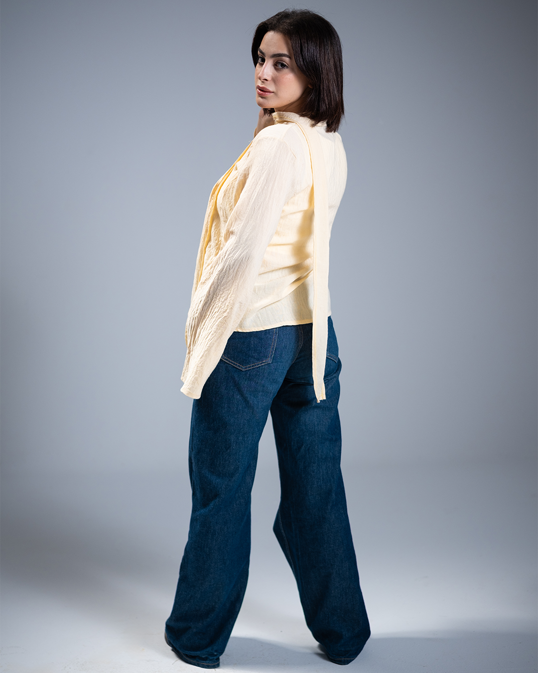 The Écharpe Blouse (Warm Yellow)