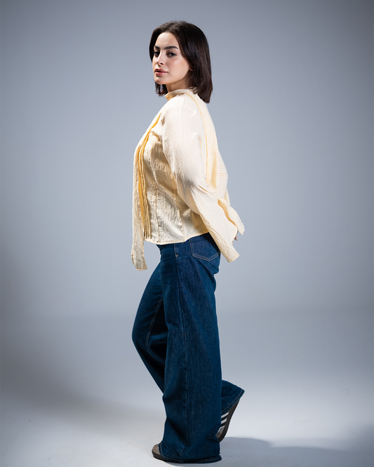 The Écharpe Blouse (Warm Yellow)