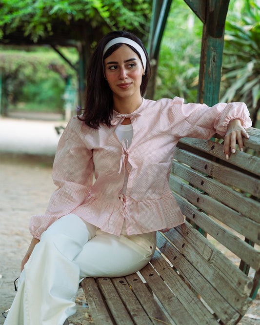 The Coquette blouse (Pink)