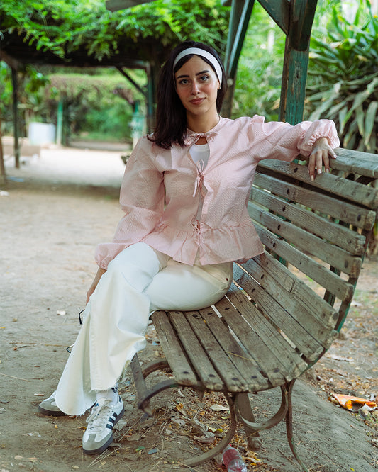 The Coquette blouse (Pink)